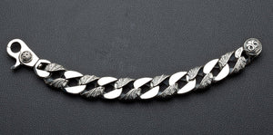 Pulsera para hombre de plata esterlina con corona tribal