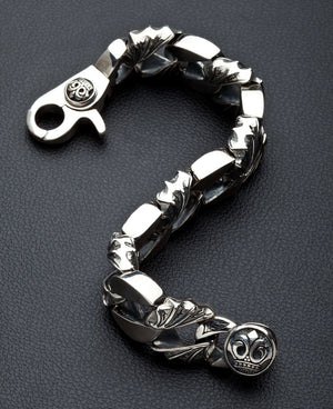 Pulsera para hombre de plata esterlina con corona tribal