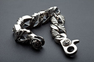 Pulsera para hombre de plata esterlina con corona tribal