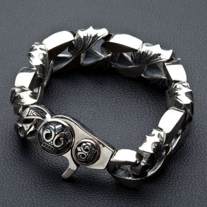 Pulsera para hombre de plata esterlina con corona tribal