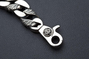 Pulsera para hombre de plata esterlina con corona tribal