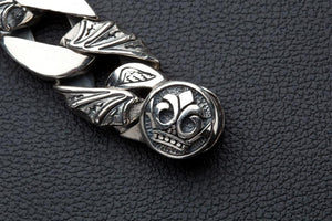 Pulsera para hombre de plata esterlina con corona tribal