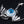 Carica l&#39;immagine nel visualizzatore Galleria, Ciondolo con ali gotiche a bulbo oculare blu in argento sterling
