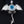 Charger l&#39;image dans la galerie, Pendentif ailes gothiques globe oculaire bleu en argent sterling
