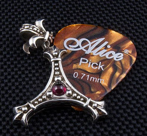 Ciondolo porta plettro in argento Fleur De Lis
