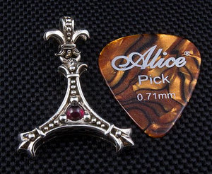 Ciondolo porta plettro in argento Fleur De Lis