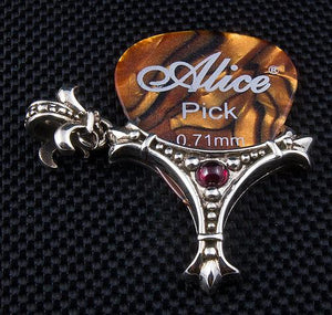Ciondolo porta plettro in argento Fleur De Lis
