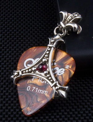 Ciondolo porta plettro in argento Fleur De Lis