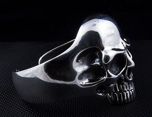Классические мужские манжеты с черепом из стерлингового серебра