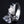 Silver Diamond Heart Bat Wings Ring