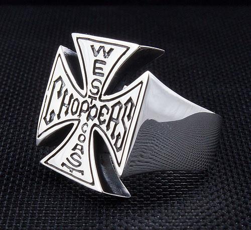Sterling Silver Westcoast Cross Choppers Ring