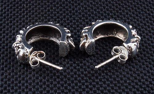 Silver Multi Skull Earrings