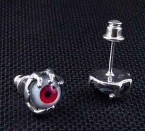 Orecchini in argento sterling rosso malocchio