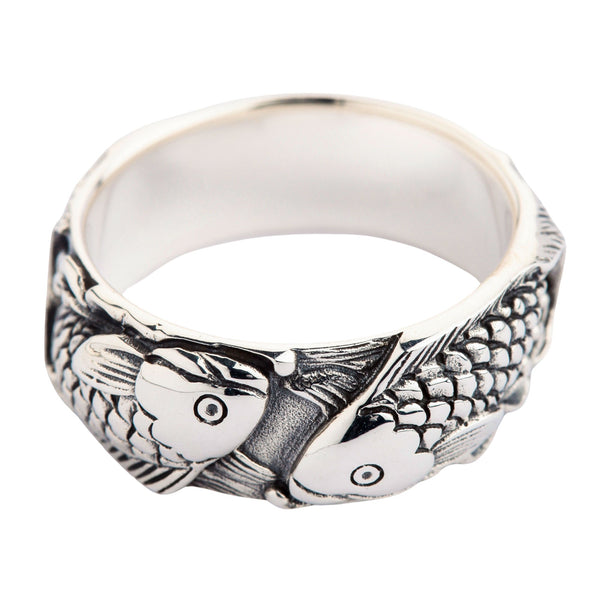 Japanese Fish Chunky Ring | Antique the Koi Fish | Symbol of Luck – Ocean  Boutique