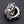 Загрузить изображение в программу просмотра галереи, Мужские серьги-кольца из стерлингового серебра с рубиновым черепом
