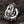 Загрузить изображение в программу просмотра галереи, Мужские серьги-кольца из стерлингового серебра с рубиновым черепом
