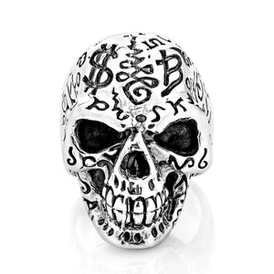 Sterling Silver Tattoo Skull Ring