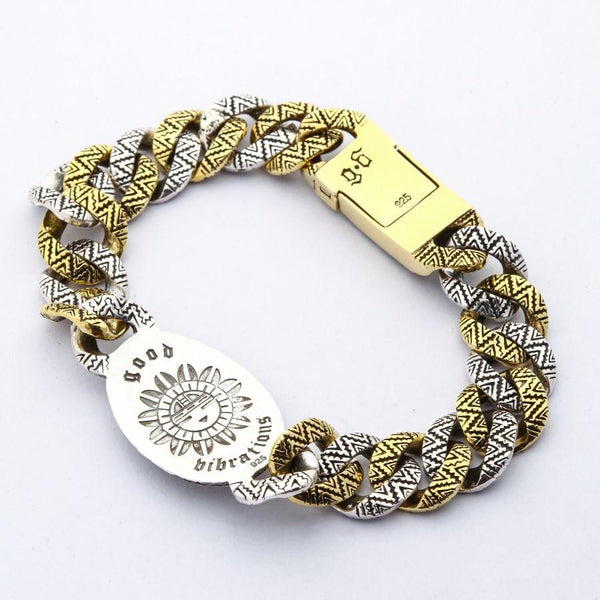Sterling Silver Brass Kokopelli Bracelet
