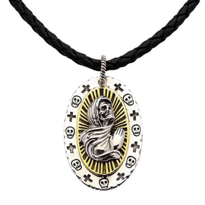 Santa Muerte Gothic Pendant Necklace