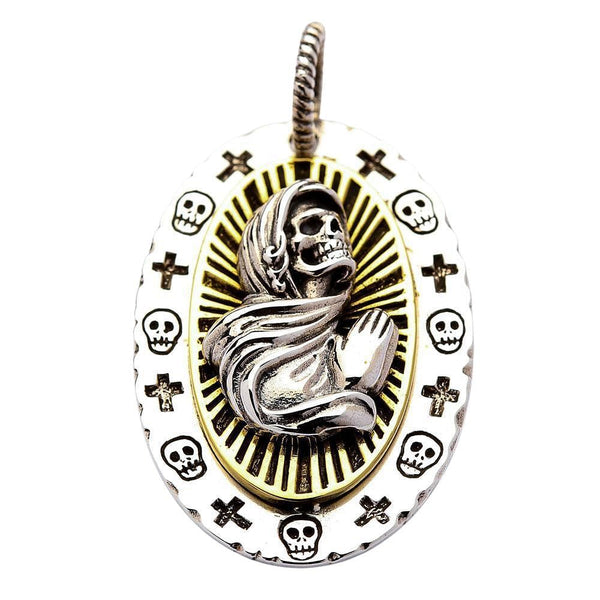 Santa Muerte Gothic Pendant Necklace
