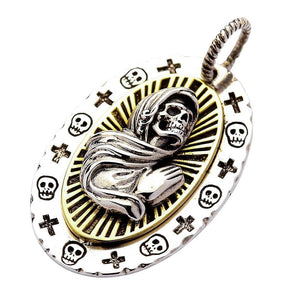 Santa Muerte Gothic Pendant Necklace