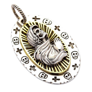 Santa Muerte Gothic Pendant Necklace