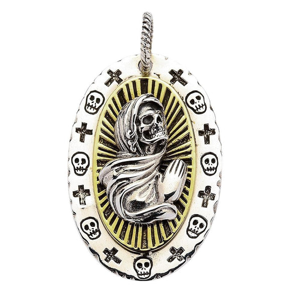 Santa Muerte Gothic Pendant Necklace