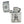 Mexican sugar skull sterling silver lighter case open with a standard Zippo insert shown for compatibility; insert not included