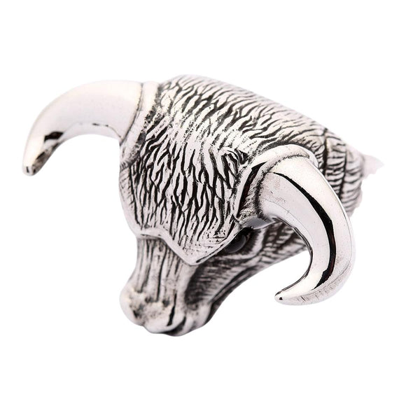 Sterling Silver Bull Taurus Ring