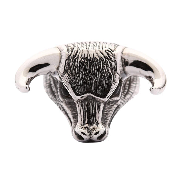 Sterling Silver Bull Taurus Ring