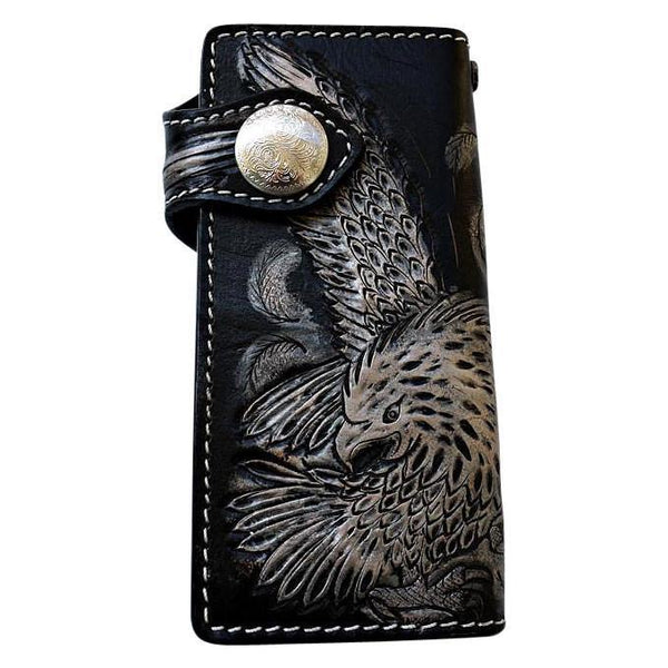Real Cowhide Leather American Eagle Wallet