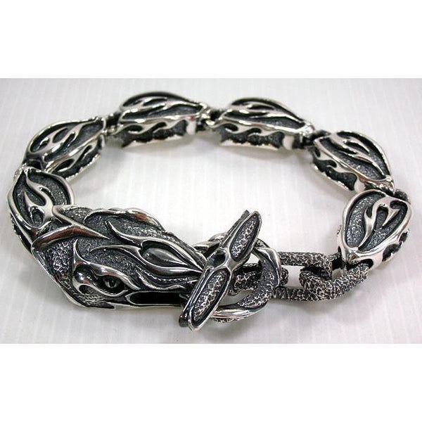 Bracelet en laiton argenté serpent Anaconda