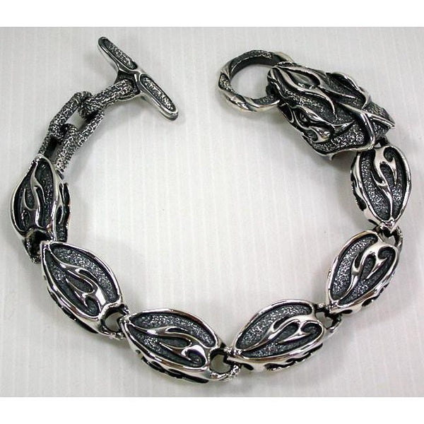 Anaconda Snake Silver Brass Bracelet