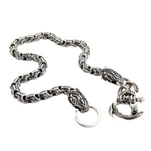 Catena portafogli Anaconda Snake in argento sterling