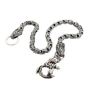Catena portafogli Anaconda Snake in argento sterling