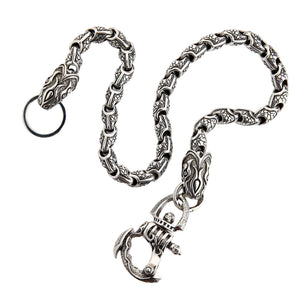 Catena portafogli Anaconda Snake in argento sterling