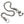 Catena portafogli Anaconda Snake in argento sterling