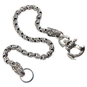 Catena portafogli Anaconda Snake in argento sterling