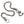Catena portafogli Anaconda Snake in argento sterling