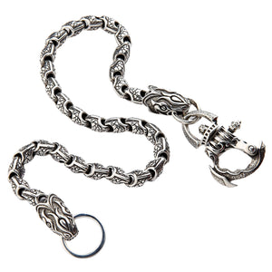 Catena portafogli Anaconda Snake in argento sterling