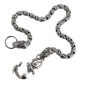 Catena portafogli Anaconda Snake in argento sterling
