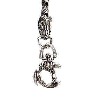 Catena portafogli Anaconda Snake in argento sterling