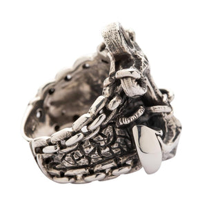 Bague pour homme ancre en argent sterling 925