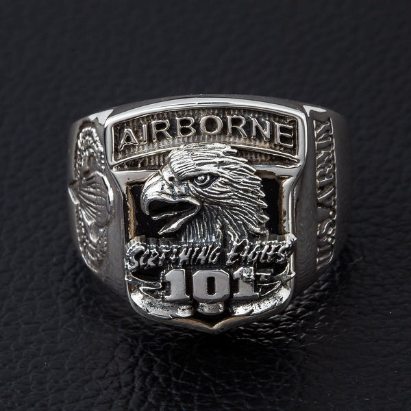 Sterling Silber Army Eagle Airborne Ring