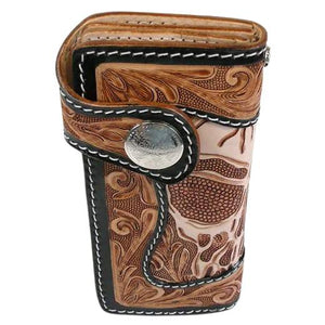 Beige Custom Demon Biker Mens Wallet