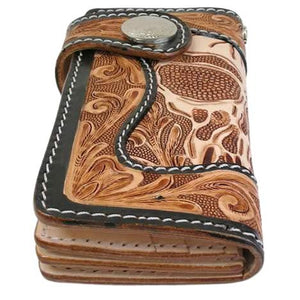 Beige Custom Demon Biker Mens Wallet
