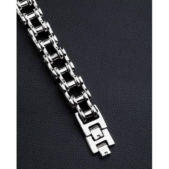 Sterling Silver Big Bike Chain Bracelet