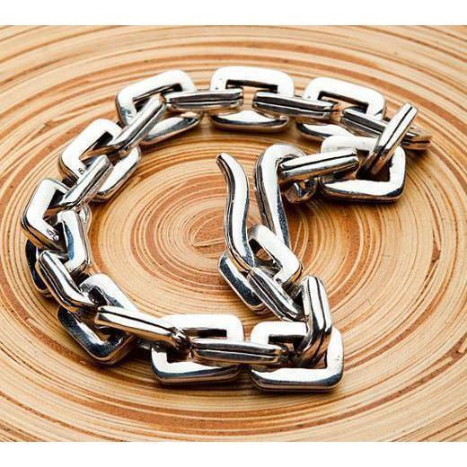 Bracelet chaîne de vélo en argent sterling