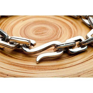 Fahrradkettenarmband aus Sterlingsilber