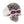 Load image into Gallery viewer, Silver Black Forehead Blink Skull Ring
